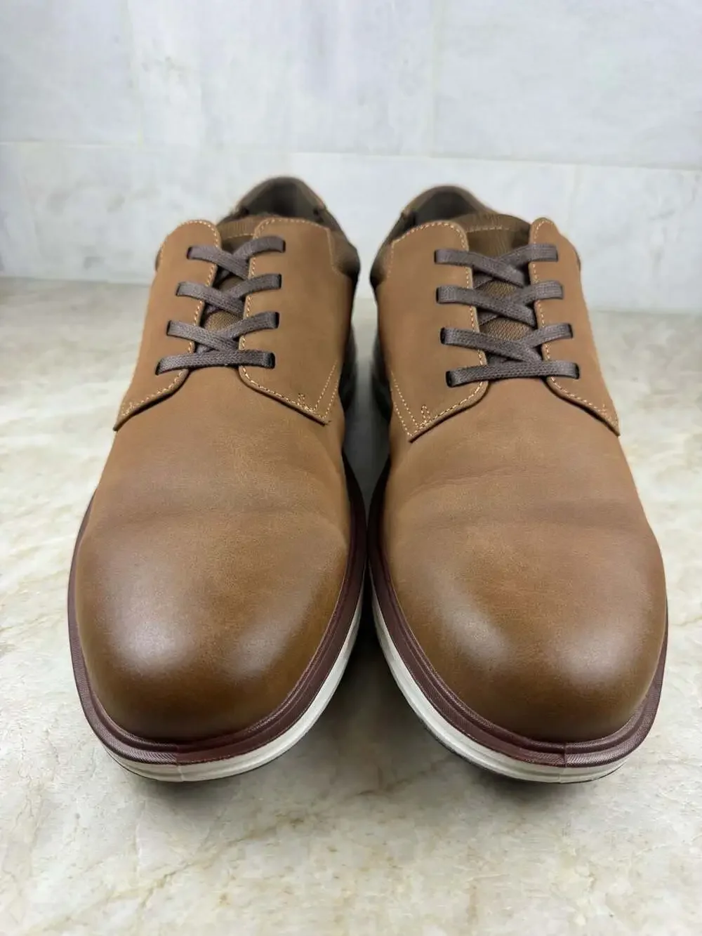 Lands’ End Men’s Sport Oxford Tan Brown Comfort Casual Shoes Size 13 CE20189MT